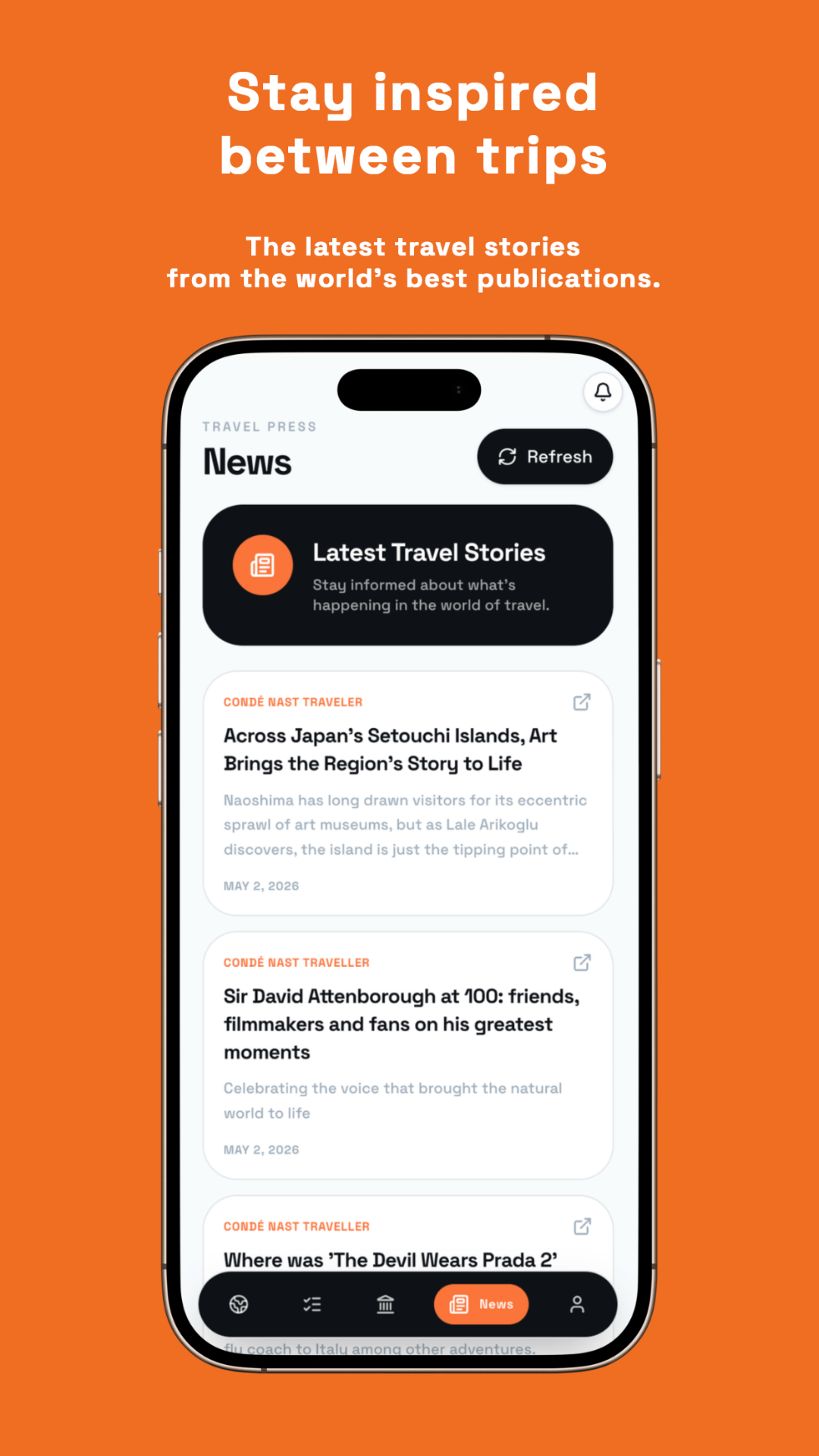 Mundi app: latest travel news and stories